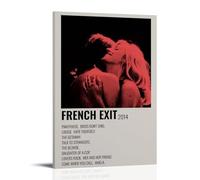 ZSJUMK Poster da parete in tela con scritta "French Exit-TV", impermeabile, antigraffio, resistente ai raggi UV, elegante decorazione per casa e ufficio, design classico e moderno, stile cornice, 30 x