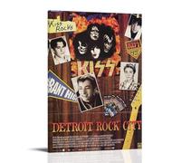 ZSJUMK Poster su tela di Detroit Rock City, impermeabile, resistente ai graffi, resistente ai raggi UV, elegante decorazione per casa e ufficio, design classico e moderno, stile cornice, 40 x 60 cm