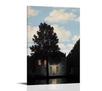 ZSJUMK Rene Magritte - Murales in tela con immagine dell'impero della luce, impermeabile, resistente ai graffi, resistente ai raggi UV, elegante decorazione per casa e ufficio, design classico e