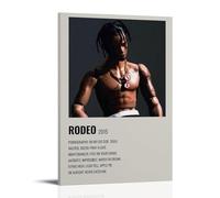 ZSJUMK Rodeo - Quadro da parete in tela con motivo Travis Scott, impermeabile, resistente ai graffi, resistente ai raggi UV, elegante decorazione per casa e ufficio, design classico e moderno, stile
