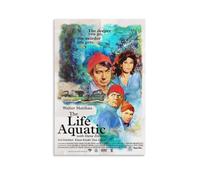 ZSJUMK The Life Aquatic with Steve Zissou- Murales su tela, impermeabile, resistente ai graffi, resistente ai raggi UV, elegante decorazione per casa e ufficio, design classico e moderno, senza