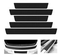 ZSKNT 5 PCS Strisce Sottoporta Fibra Carbonio per Mercedes Benz E-Klasse Limousine W213 I 2016-2023, AntiGraffio Protezione,Protezione Soglia Auto Carbonio Strisce AntiGraffio