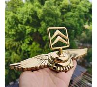 ZSKNT Decalcomanie Auto in Metallo Stile 3D per Citroen AMI Electric I 2020-, Autoadesivo Auto Sticker Emblema Edizione Limitata Logo Dell'aquila Volante,Gold-Flying Eagle Flag