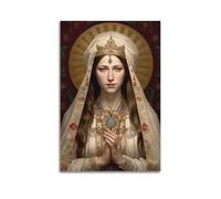 ZSLYMX Poster cristiano con Gesù Madonna di Fatima Marvel, poster decorativo da parete su tela, decorazione per camera da letto, stampa artistica su tela, stampa artistica e moderna, 30 x 45 cm