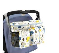 ZSMJAER Borsa Passeggino Organizer,Impermeabile Borsa per Passeggino Universale,Con Tracolla Regolabile,per Trasportare Biberon,Pannolini e Giocattoli