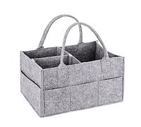 ZSMJAER Organizer per Pannolini per Bambini,Organizer per Pannolini in Feltro,Portatile Cestino Pannolini,Cestino Pannolini con Scomparti,Contiene Pannolini,Salviette,Ecc