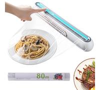 ZSMJAER Porta Pellicola e Alluminio, Taglia Pellicola da Magnetico Cucina, Dispenser Cucina, Porta Pellicola con Taglierina, La Taglierina Taglia Sia La Pellicola Che La Stagnola in Maniera Perfetta