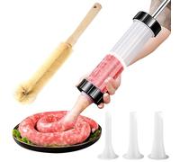 ZSMJAER Riempitrice per salsicce,Macchina manuale per salsicce,Con 3 tubi di riempimento per l'insacco professionale di salsicce fatte in casa