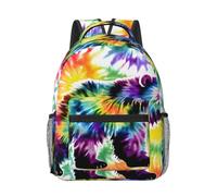 ZSOSIXDEAL Bear Dancing - Zaino da viaggio con stampa tie dye, approvato per il volo, zaino per computer portatile per uomo e donna, nero, taglia unica, classico