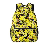 ZSOSIXDEAL Dino Semplice Cartone Animato Dinosauro Casual Borse Per Laptop Zaino Bookbag College Scuola Per Bambini Ragazzi Ragazza Adolescente Adulto Viaggio, Cool Duck Cartoon Fu, L