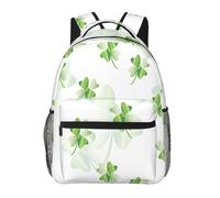 ZSOSIXDEAL Fox - Zaino casual per computer portatile, per libri, università, per bambini, ragazzi, ragazze, adolescenti, adulti, viaggi, Giorno di San Patrizio 1, L