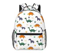 ZSOSIXDEAL Fox - Zaino casual per computer portatile, per libri, università, per bambini, ragazzi, ragazze, adolescenti, adulti, viaggi, Dinosauro 2, L