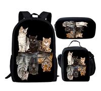 ZSOSIXDEAL Matematica Formula Casual Laptop Borse Zaino Bookbag College Scuola Per Bambini Ragazzi Ragazza Teen Adulto Viaggio, Gatto tigre., L