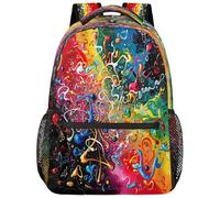 ZSOSIXDEAL Zaini matematici astratti neri per donne e uomini adulti, borsa leggera casual matematica zaino per computer portatile zaino da viaggio escursionismo a spalla, multicolore