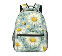 ZSOSIXDEAL Zaino casual con fiori per computer portatile, borsa per libri e università, per bambini, ragazzi, ragazze, adolescenti, adulti, viaggi, Margherita 2, L