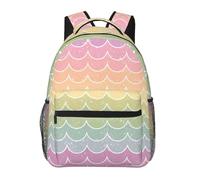 ZSOSIXDEAL Zaino casual con fiori per computer portatile, borsa per libri e università, per bambini, ragazzi, ragazze, adolescenti, adulti, viaggi, Sirena1, L