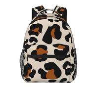 ZSOSIXDEAL Zaino casual con fiori per computer portatile, borsa per libri e università, per bambini, ragazzi, ragazze, adolescenti, adulti, viaggi, Leopard, L