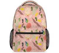 ZSOSIXDEAL Zaino con motivo vegetale, zaino a tracolla con cartoni animati, leggero, casual, da viaggio, per laptop, per donne e uomini, motivo vegetale