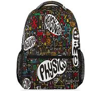 ZSOSIXDEAL Zaino per matematica fisica, zaino educativo, borsa a tracolla per libri, borsa a tracolla, borsa da viaggio casual, per computer portatile, matematica fisica, 29 x 20 x 40 cm (lunghezza x