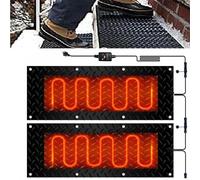 ZSPINJIA - Tappetini riscaldati da neve per passerelle da 1/2/3/4/5 pezzi con riscaldamento residenziale per esterni, con cavo di alimentazione, design antiscivolo per una maggiore trazione