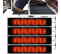 ZSPINJIA - Tappetini riscaldati da neve per passerelle da 1/2/3/4/5 pezzi con riscaldamento residenziale per esterni, con cavo di alimentazione, design antiscivolo per una maggiore trazione