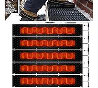 ZSPINJIA - Tappetini riscaldati da neve per passerelle da 1/2/3/4/5 pezzi con riscaldamento residenziale per esterni, con cavo di alimentazione, design antiscivolo per una maggiore trazione