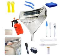 ZSPLIT-MAIR Kit di pulizia mini split tutto in uno con spruzzatore a pressione - Sacchetto di pulizia mini split riutilizzabile a prova di perdite, 16 pezzi di utensili per la manutenzione (Bianco)