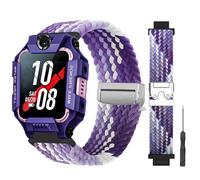 Zspoly Cinturino di ricambio per orologio da polso per bambini, in nylon, elastico, compatibile con imoo Z6/Z7/Z1, fibbia in metallo, fibbia per paracadute, sport all'aria aperta, colore nero, morbido
