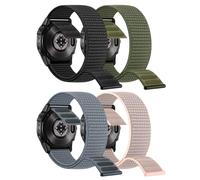 Zspoly Confezione da 4 cinturini in nylon da 20 mm compatibili con Garmin Fenix 8 43 mm/7S/6S/5S, Instinct 2S/Instinct E 40 mm, Epix Pro 42 mm, elastici con gancio ad asciugatura rapida