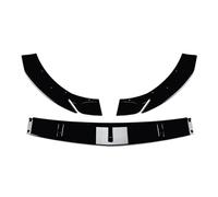 ZSQGHGH Spoiler Anteriore Paraurti Labbro Inferiore Guardia Splitter per Mercedes-Benz Classe A W177 A180 A200 A35 per AMG 2023 (Nero Lucido con Aspetto Fibra di Carbonio, ABS)