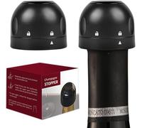 Zssxysm 2 Pezzi Tappi Bottiglie Spumante, Tappo Vino Sottovuoto, Stopper Bottiglia Champagne con Interruttore Rotante, Salva Bolla per Mantenere il Spumante Fresco, Riutilizzabili Gadget Vino