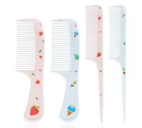 Zssxysm Set di 4 Spazzola per Capelli per Bambine, Spazzola Districante per Capelli, Pettine Capelli Bagnati e Asciutti Styling, Ragazze e Ragazzi Regalo Carino