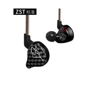 (ZST Nero senza microfono) KZ ZST Pro X In Ear Auricolari ibridi in-ear HIFI con smorzamento dei bassi