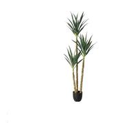 Zstar Agave artificiale da 160 cm, grande pianta artificiale con 3 tronchi, grande pianta artificiale in vaso con foglie realistiche e corteccia, decorazione per soggiorno, ufficio, balcone