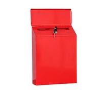 Zstar Cassetta delle lettere da appendere con serratura a chiave, cassetta delle lettere rustica da parete, cassetta postale di sicurezza per porta di casa, ufficio, giardino, decorazione da parete