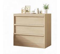 Zstar Cassettiera a 3 cassetti in legno chiaro, maniglie in legno | Dispositivo di sicurezza per proteggere i vostri cari, cassetti scivolano senza intoppi, colore legno chiaro per tutti gli