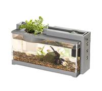 Zstar Serbatoio per pesci acquario con pompa dell'acqua, mini kit di avviamento silenzioso per acquario, micro paesaggio, scrivania per acquario, set completo per ufficio decorazione desktop