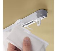 ZSTARR Binario per tenda da soffitto (85,1-149,9 cm), guida per tende senza misurazione, adatto per divisioni di stanze, tende da doccia, tende per camper, sistemi di binari per tende da soggiorno,