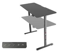 ZStyle Scrivania regolabile in altezza elettrica motorizzata standing desk gaming da gioco laptop pc ergonomica carbon look sit - stand seduto - in piedi postazione carbonio tavolo studio gioco gamer