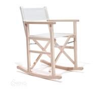 ZStyle Sedia a Dondolo Regista Con Braccioli Legno Design Swing Giardino Esterno Director (Bianco)