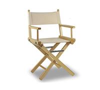 ZStyle Sedia da Regista Naturale con Tessuto Cotone Ecru Pieghevole da Trucco Seggiola Veranda Giardino