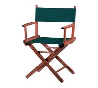 ZStyle Sedia da Regista Pieghevole in Legno, 90 cm di Altezza, 54 cm di Larghezza, 48 cm di Profondità, Nera (Fusto mogano - tela verde)