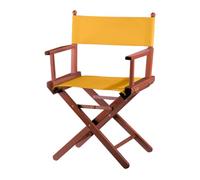 ZStyle Sedia da Regista Pieghevole in Legno, 90 cm di Altezza, 54 cm di Larghezza, 48 cm di Profondità, Nera (Fusto mogano - tela gialla)