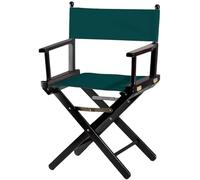 ZStyle Sedia da Regista Pieghevole in Legno, 90 cm di Altezza, 54 cm di Larghezza, 48 cm di Profondità, Nera (Fusto nero - tela verde)