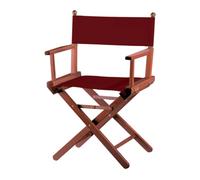 ZStyle Sedia da Regista Pieghevole in Legno, 90 cm di Altezza, 54 cm di Larghezza, 48 cm di Profondità, Nera (Fusto mogano - tela bordeaux)