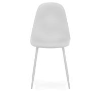 ZStyle Sedia gambe metallo bianca colorata moderna imbottita design cucina sala da pranzo ristorante elegante eco pelle ecopelle similpelle ferro (Bianco)