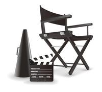 ZStyle Sedia Regista Nera Make up Trucco Pieghevole Director Legno Poltrona