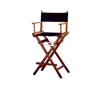 ZStyle Sedia Regista Sgabello Pieghevole Leggera Portatile Director Make Up Hotel Ristorante Casa Veranda Bar Trucco Legno Di Faggio Tessuto Alta Truccatrice Richiudibile (Fusto mogano - Tela nera)