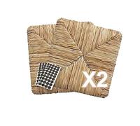 ZStyle Set SEDUTE Paglia MOD 901 37x37 cm Seduta Sedile Ricambio Telaio Fondo per Sedie Impagliate Sedia Pisa+ FELTRINI Omaggio (2 Pezzi)