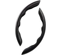 ZSUAGFDFF Protezione Custodia Volante per Jeep per Renegade per Freedom per Trailhawk per Compass Copertura Protettiva per Volante segmentato in Fibra di Carbonio(Nero)